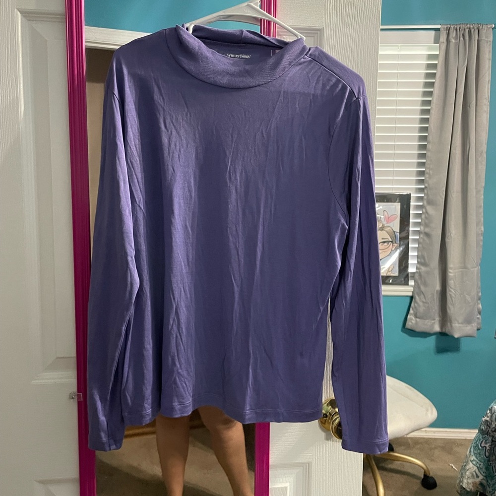 WinterSilks Lavender Long Sleeve Top